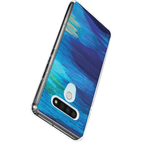Ocean Blue Brush Stroke by Etta Vee LG Stylo 6 Clear Case