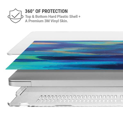 Ocean Blue Brush Stroke by Etta Vee MacBook Air 13in M1 (2021) Case plus Skin