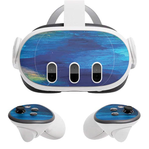 Ocean Blue Brush Stroke by Etta Vee Meta Quest 3 Skin