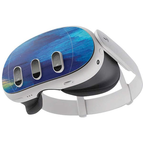 Ocean Blue Brush Stroke by Etta Vee Meta Quest 3 Skin