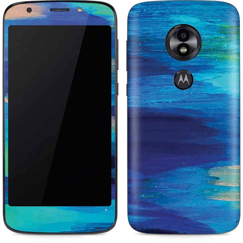 Etta Vee Ocean Blue Brush Stroke Moto E5 Play Skin