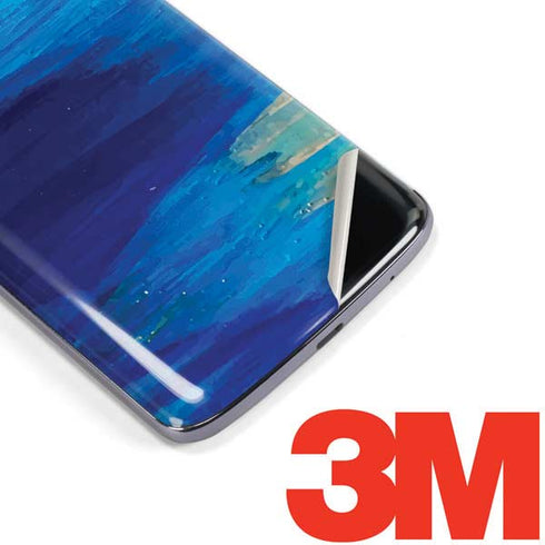 Etta Vee Ocean Blue Brush Stroke Moto E5 Plus Skin