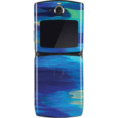 Etta Vee Ocean Blue Brush Stroke Motorola RAZR Skin