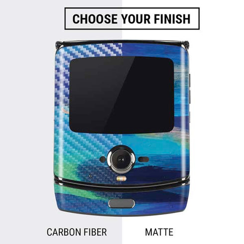 Etta Vee Ocean Blue Brush Stroke Motorola RAZR Skin