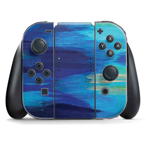 Ocean Blue Brush Stroke by Etta Vee Nintendo Switch (2017-2021) Joy-Con Controller Skin