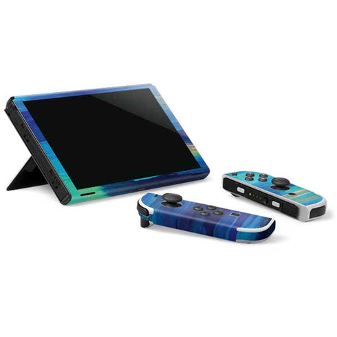 Etta Vee Ocean Blue Brush Stroke Nintendo Switch OLED (2021) Skin