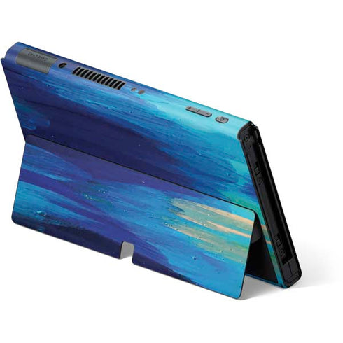 Etta Vee Ocean Blue Brush Stroke Nintendo Switch OLED (2021) Skin