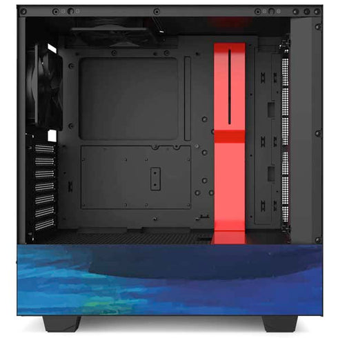 Etta Vee Ocean Blue Brush Stroke NZXT H510 Compact ATX Mid-Tower Case Skin