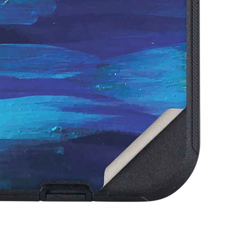 Ocean Blue Brush Stroke by Etta Vee Otterbox Defender iPhone Skin
