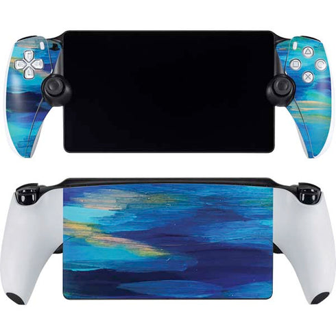 Ocean Blue Brush Stroke by Etta Vee PlayStation Portal Remote Player Skin