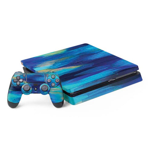 Etta Vee Ocean Blue Brush Stroke PS4 Slim Bundle Skin