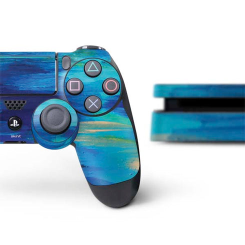 Etta Vee Ocean Blue Brush Stroke PS4 Slim Bundle Skin