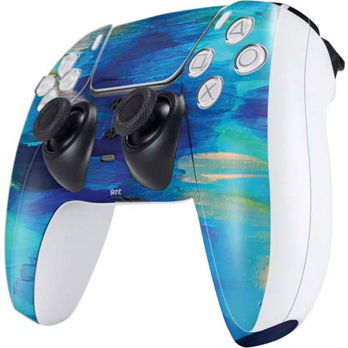 Etta Vee Ocean Blue Brush Stroke PS5 Controller Skin