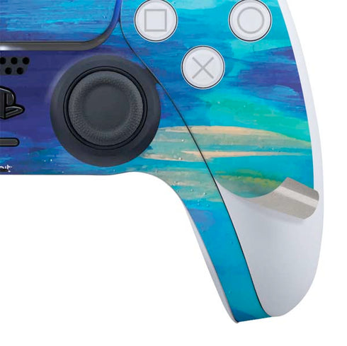 Ocean Blue Brush Stroke by Etta Vee PS5 Slim Digital Edition Bundle Skin
