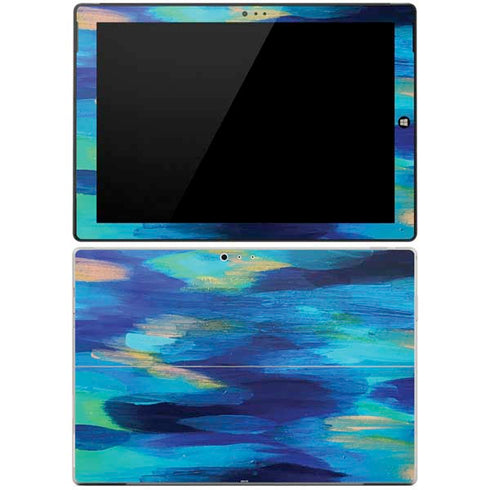 Etta Vee Ocean Blue Brush Stroke Surface Pro 3 Skin
