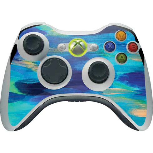 Etta Vee Ocean Blue Brush Stroke Xbox 360 Wireless Controller Skin