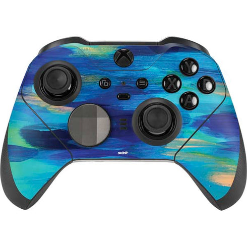 Etta Vee Ocean Blue Brush Stroke Xbox Elite Wireless Controller Series 2 Skin