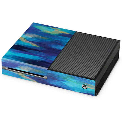 Etta Vee Ocean Blue Brush Stroke Xbox One Console Skin