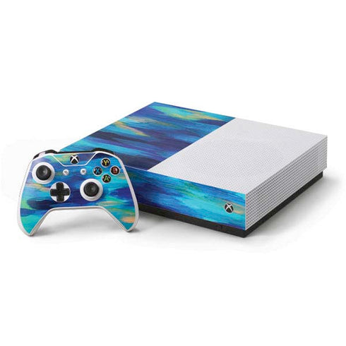Etta Vee Ocean Blue Brush Stroke Xbox One S All-Digital Edition Bundle Skin