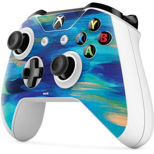 Etta Vee Ocean Blue Brush Stroke Xbox One S Controller Skin