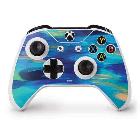 Etta Vee Ocean Blue Brush Stroke Xbox One S Controller Skin