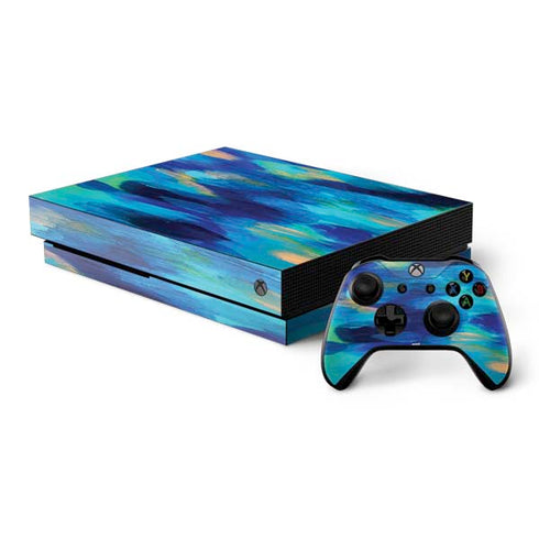 Etta Vee Ocean Blue Brush Stroke Xbox One X Bundle Skin