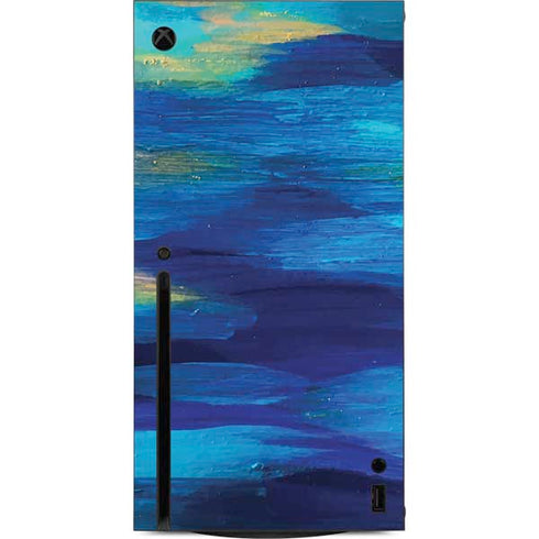 Etta Vee Ocean Blue Brush Stroke Xbox Series X Console Skin