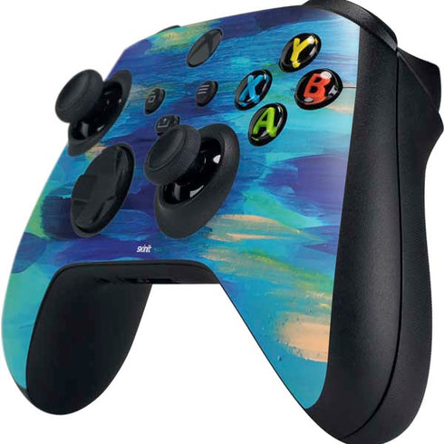 Etta Vee Ocean Blue Brush Stroke Xbox Series X Controller Skin