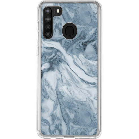 Ocean Blue Marble Galaxy A21 Clear Case