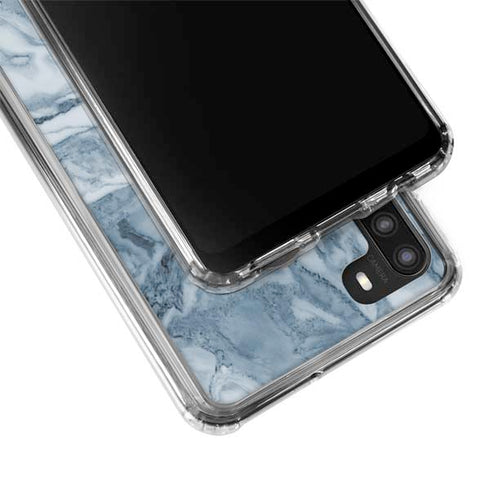 Ocean Blue Marble Galaxy A21 Clear Case