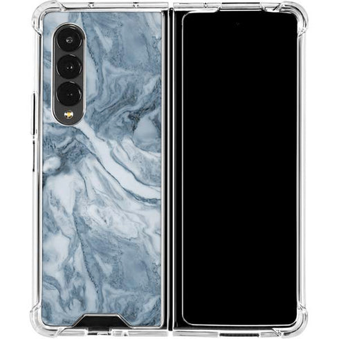 Ocean Blue Marble Galaxy Z Fold4 5G Clear Case