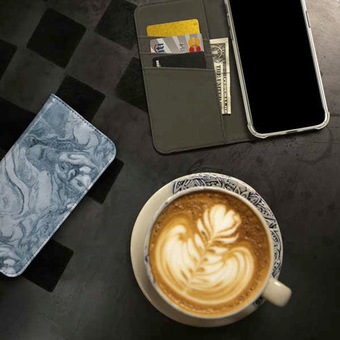 Ocean Blue Marble iPhone 15 Plus Folio Case