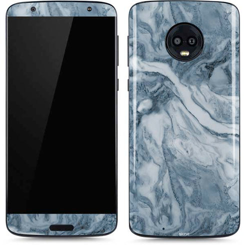 Ocean Blue Marble Moto G6 Skin