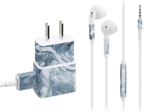 Ocean Blue Marble Phone Charger Skin