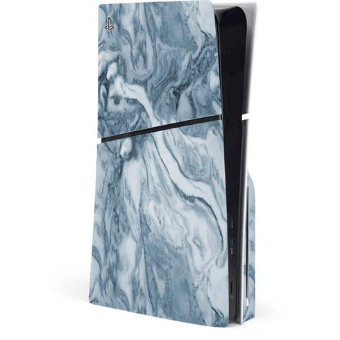 Ocean Blue Marble PS5 Slim Disk Console Skin