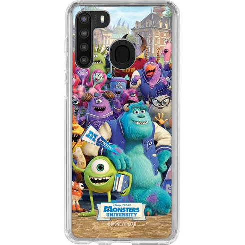 Disney Monsters University Official Poster Galaxy A21 Clear Case