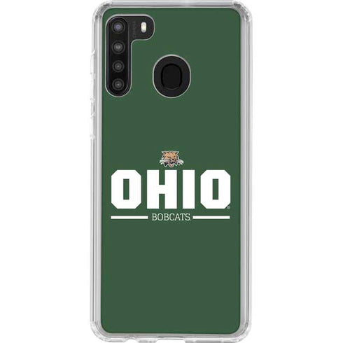 Ohio University Ohio Bobcats Logo Galaxy A21 Clear Case