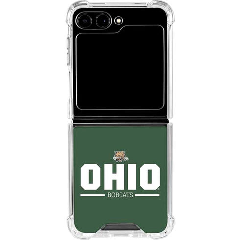 Ohio University Ohio Bobcats Logo Galaxy Z Flip5 5G Clear Case