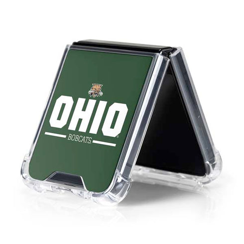 Ohio University Ohio Bobcats Logo Galaxy Z Flip5 5G Clear Case