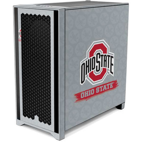 Ohio State University Distressed Logo Corsair 4000D Tempered Glass Mid-Tower ATX Case Skin