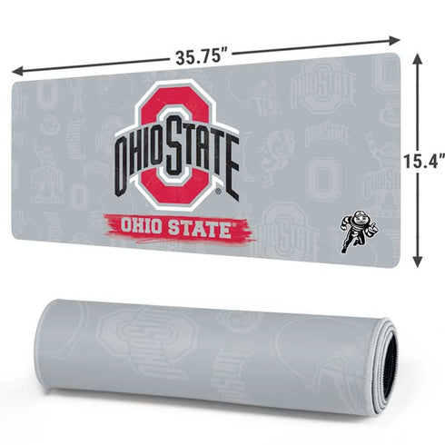 Ohio State University Distressed Logo Gaming Mouse Pad