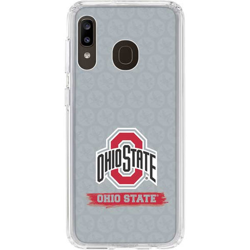 Ohio State University Distressed Logo Galaxy A20 Clear Case
