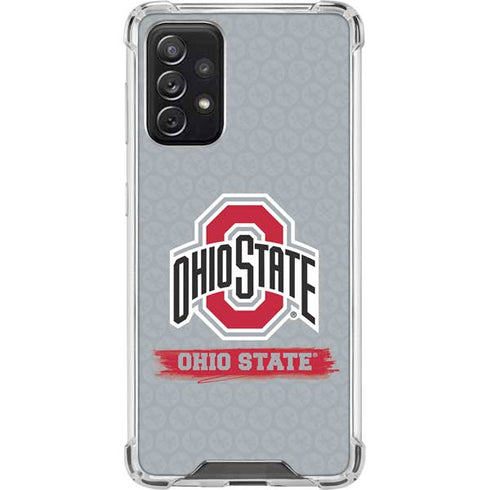 Ohio State University Distressed Logo Galaxy A72 5G Clear Case