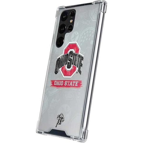 Ohio State University Distressed Logo Galaxy S22 Ultra Clear Case