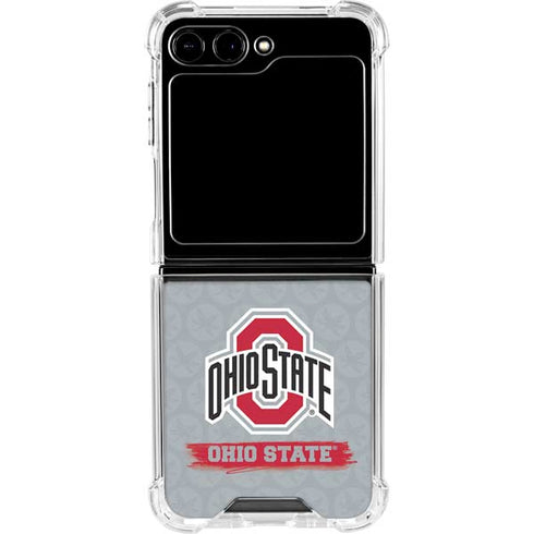 Ohio State University Distressed Logo Galaxy Z Flip5 5G Clear Case