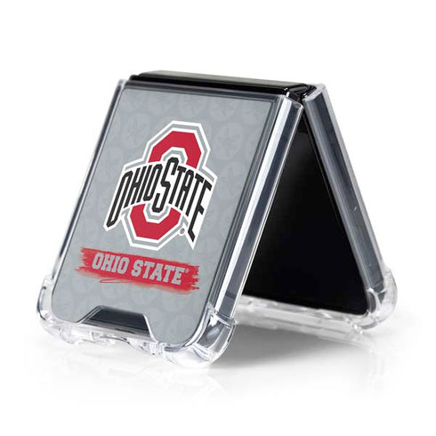 Ohio State University Distressed Logo Galaxy Z Flip5 5G Clear Case