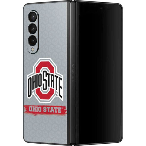 Ohio State University Distressed Logo Galaxy Z Fold3 5G Skin