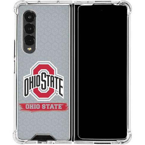 Ohio State University Distressed Logo Galaxy Z Fold4 5G Clear Case