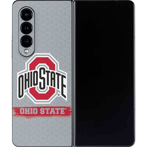 Ohio State University Distressed Logo Galaxy Z Fold4 5G Skin