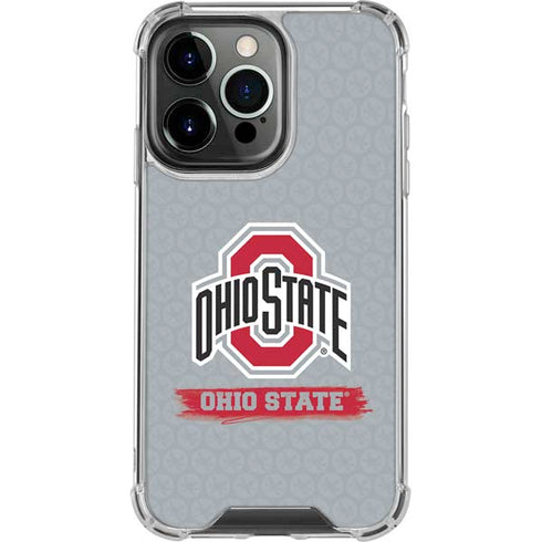 Ohio State University Distressed Logo iPhone 14 Pro Clear Case